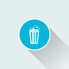 flat popcorn icon