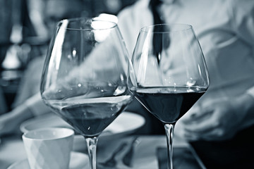 glass alcohol background blur concept