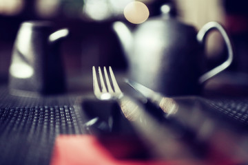 Serving tea ceremony