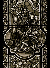 Stained Glass in Worcester Cathedral - The Unett Window close up G