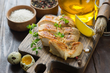 Chicken breast in marinade