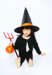 Little baby halloween witch