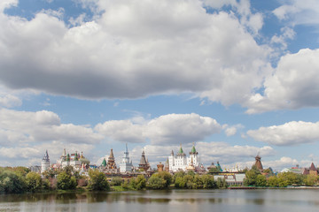 Moscow, Russia - August 19, 2012. The Kremlin in Izmailovo, Izmailovskiy Kremlin landscape summer. Unique historical center of Russian culture and entertainment, based at famous Izmaylovo Vernissage