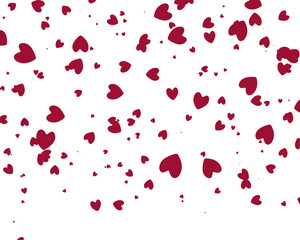red heart on white background