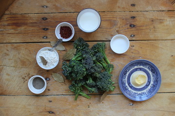 Supplies for broccoli soup