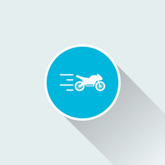 Flat motorcycle icon