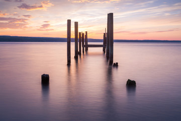 Long Exposure Sunset in the Finger Lakes