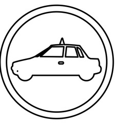 figure symbol taxi side car icon, vector illustration design