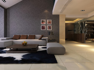 3d rendering of home interior.