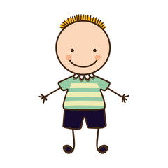 happy boy cartoon icon, vector illustration design
