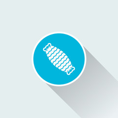 candy icon with long shadow