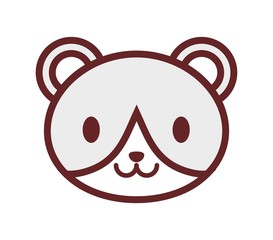 kawaii bear icon over white background. vector illustration