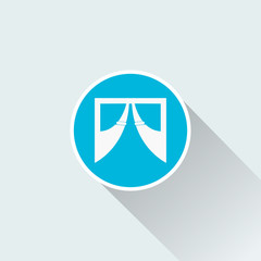 flat curtains icon