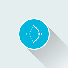 Flat cupid bow icon on white background