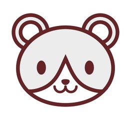 kawaii bear icon over white background. vector illustration
