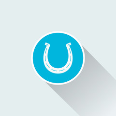 Flat horseshoe icon on white background