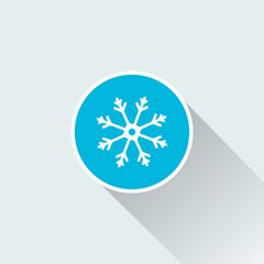 snowflake icon with long shadow