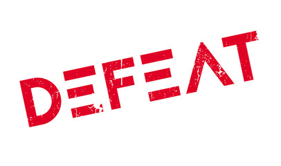 Defeat rubber stamp. Grunge design with dust scratches. Effects can be easily removed for a clean, crisp look. Color is easily changed.