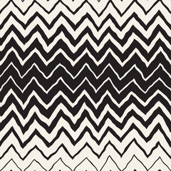 Seamless Wavy Hand Drawn Stripes Pattern. Repeating Vector Texture.