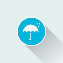 umbrella icon with long shadow