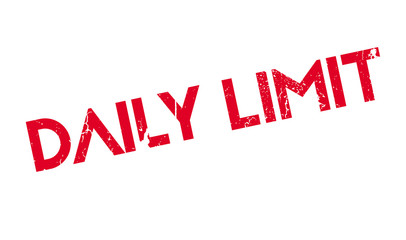 Daily Limit rubber stamp. Grunge design with dust scratches. Effects can be easily removed for a clean, crisp look. Color is easily changed.