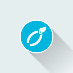 pliers icon with long shadow