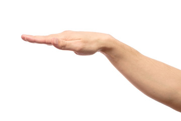 Man hand showing gesture isolated