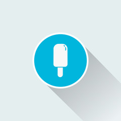 ice cream icon with long shadow