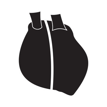 Realistic heart symbol black