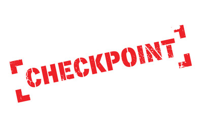 Checkpoint rubber stamp. Grunge design with dust scratches. Effects can be easily removed for a clean, crisp look. Color is easily changed.