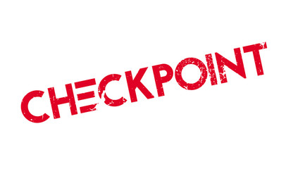 Checkpoint rubber stamp. Grunge design with dust scratches. Effects can be easily removed for a clean, crisp look. Color is easily changed.