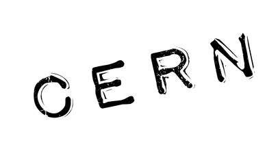 Cern rubber stamp. Grunge design with dust scratches. Effects can be easily removed for a clean, crisp look. Color is easily changed.