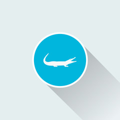 flat crocodile icon