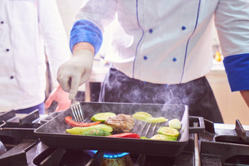 Chef in restaurant kitchen