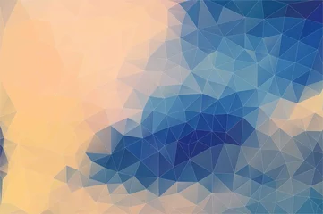 Poster Flat pastel color geometric triangle wallpaper © igor_shmel