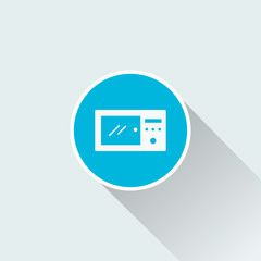 flat Microwave oven icon