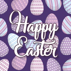 happy easter card. colorful design. vector illustration