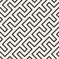 Maze Tangled Lines Contemporary Graphic. Abstract Geometric Background Design. Vector Seamless Pattern.