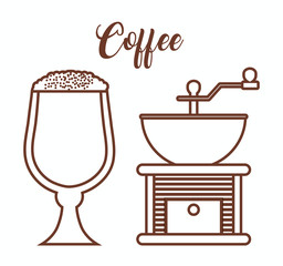 coffee drinks over white background. vector illustration