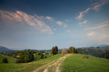Fototapeta na wymiar Traditional romanian scenic, in Carpathian Mountains