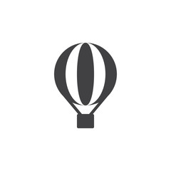 Hot air balloon icon vector, filled flat sign, solid pictogram isolated on white. Symbol, logo illustration. Pixel perfect