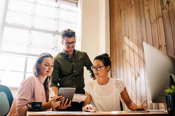 Business team working together