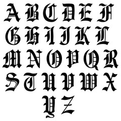 Medieval Alphabet Lettres Gothique Gothic