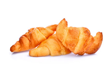 fresh mini croissant isolated on white background