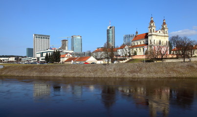 Fototapeta na wymiar Vilnius,Neris embankment