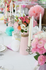 flower decorations for holidays and wedding dinner