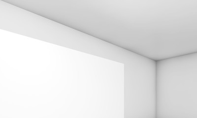 White interior fragment. 3 d render