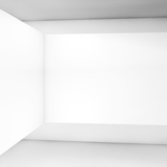 Abstract white empty interior, corner
