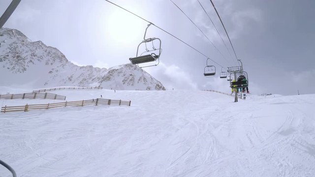 POV point of view - Ski lift at Arapahoe basin