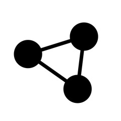 Schwarzes einfaches Symbol -  Vernetzung - Vernetzt